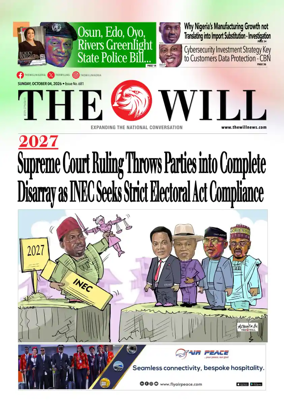 Cover of THEWILL NEWSPAPER