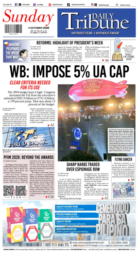 Cover of Daily Tribune (Philippines)
