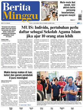 Cover of Berita Minggu-Singapore