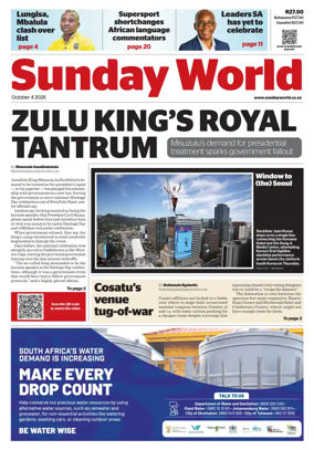 Cover of Sunday World (South Africa)
