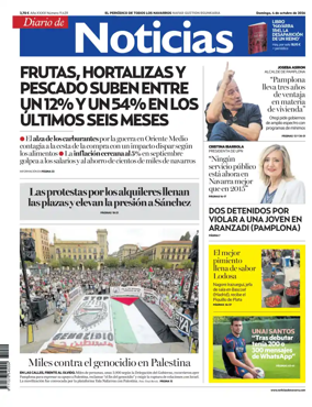 Cover of Diario de Noticias (Spain)