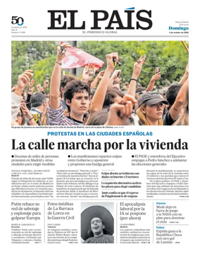 Cover of El Pais Madrid