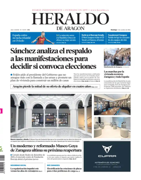 Cover of Heraldo de Aragon