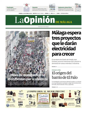 Cover of La Opinion de Malaga