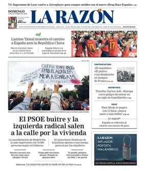 Cover of La Razon (Madrid)