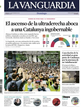 Cover of La Vanguardia (1st Edition)