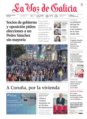 Cover of La Voz de Galicia (A Coruna)