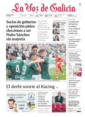 Cover of La Voz de Galicia (Ferrol)