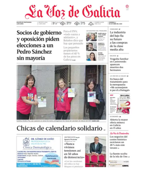 Cover of La Voz de Galicia (Pontevedra)