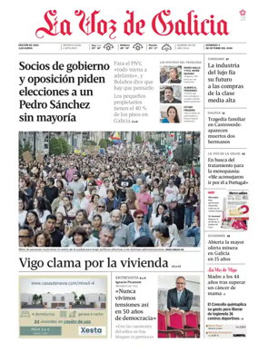 Cover of La Voz de Galicia (Vigo)