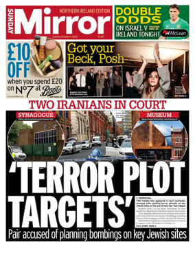 Cover of Sunday Mirror (Northern Ireland)