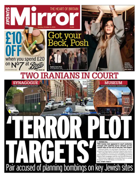 Cover of Sunday Mirror