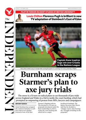 Cover of The Independent