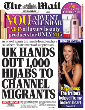 Cover of The Mail on Sunday