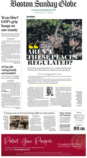 Cover of Boston Sunday Globe