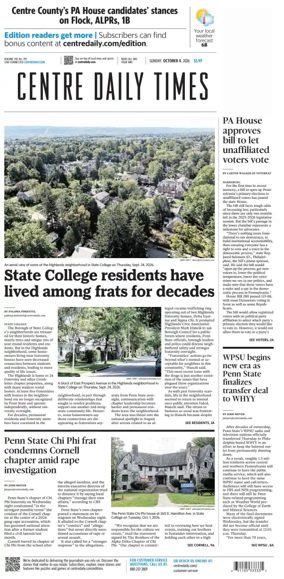 Cover of Centre Daily Times (Sunday)