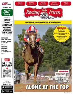 Cover of Daily Racing Form National Digital Edition