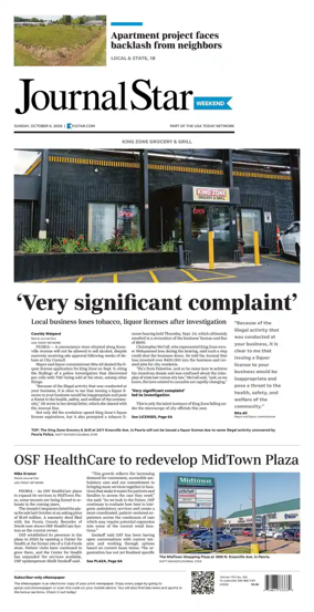 Cover of Journal Star (Peoria)