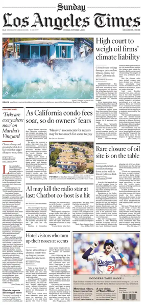 Cover of Los Angeles Times (Sunday)