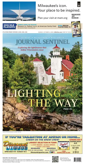 Cover of Milwaukee Journal Sentinel