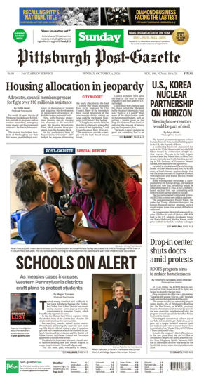 Cover of Pittsburgh Post-Gazette