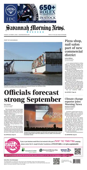 Cover of Savannah Morning News