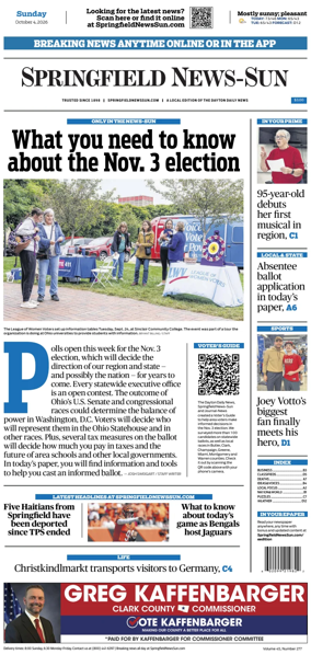Cover of Springfield News-Sun