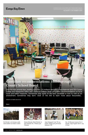 Cover of Tampa Bay Times TFP