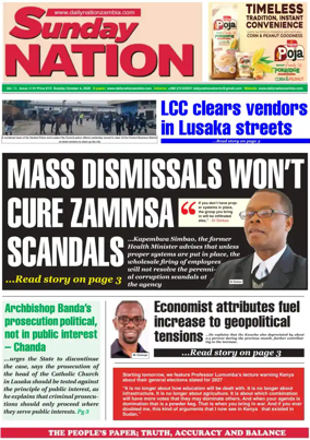 Cover of Daily Nation Newspaper
