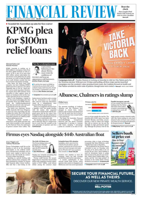 Cover of The Australian Financial Review