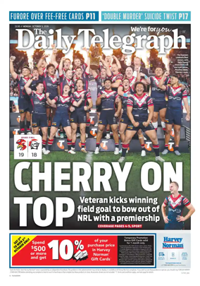 Cover of The Daily Telegraph (Sydney)
