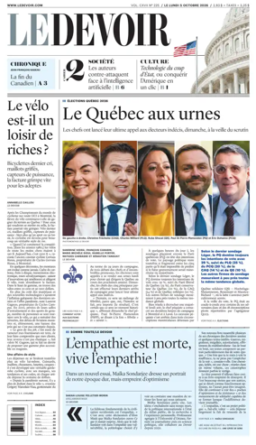 Cover of Le Devoir