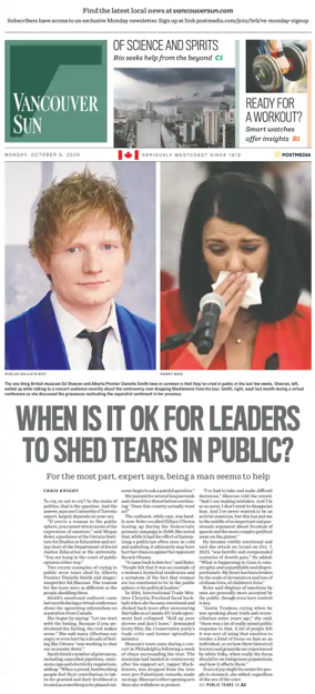 Cover of Vancouver Sun