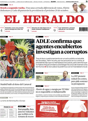 Cover of El Heraldo (Colombia)