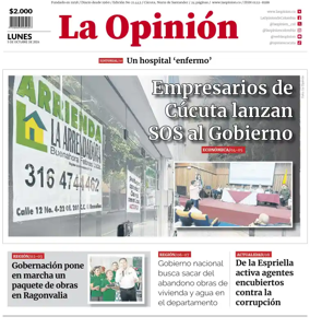 Cover of La Opinion