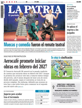 Cover of La Patria (Colombia)