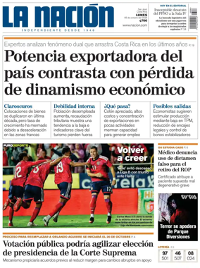 Cover of La Nacion (Costa Rica)