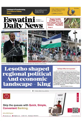 Cover of Eswatini Daily News