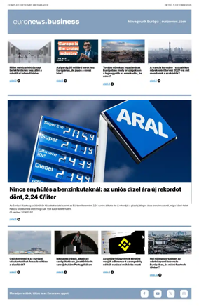 Cover of Euronews Business (Hungarian)