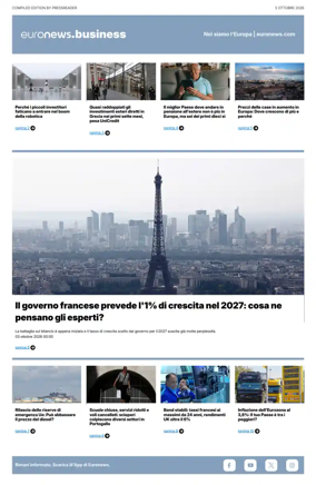 Cover of Euronews Business (Italian)