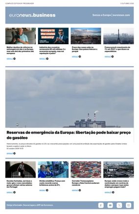 Cover of Euronews Business (Portuguese)