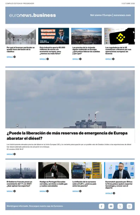 Cover of Euronews Business (Spanish) Compiled Edition