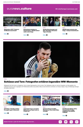 Cover of Euronews Culture and Sport (German)