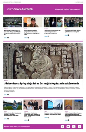 Cover of Euronews Culture and Sport (Hungarian)