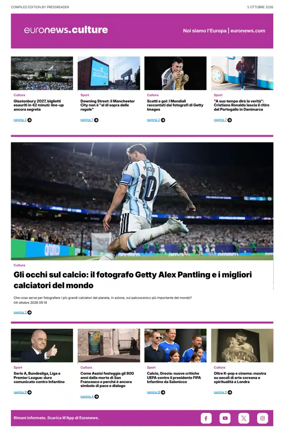 Cover of Euronews Culture and Sport (Italian)