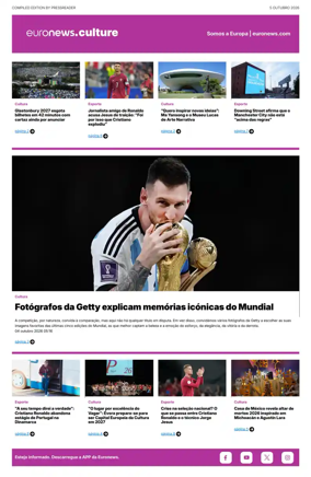 Cover of Euronews Culture and Sport (Portuguese)