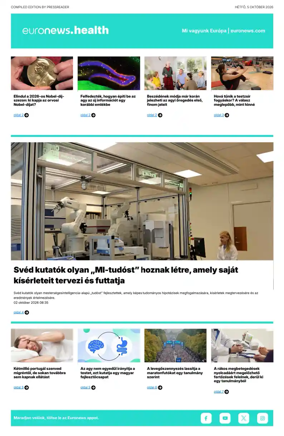 Cover of Euronews Health (Hungarian)