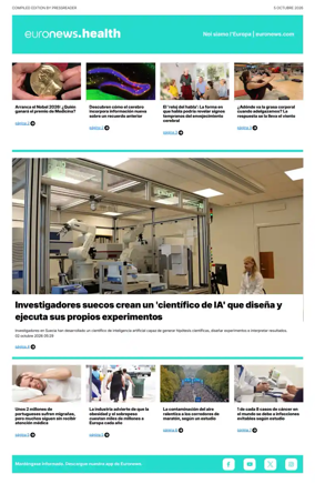 Cover of Euronews Health (Spanish) Compiled Edition