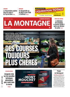 Cover of La Montagne (Clermont-Metropole)