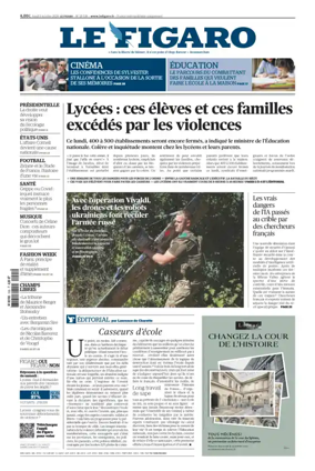 Cover of Le Figaro Print edition (CRF)